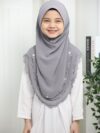 Malaysian kids scarf Silver colour