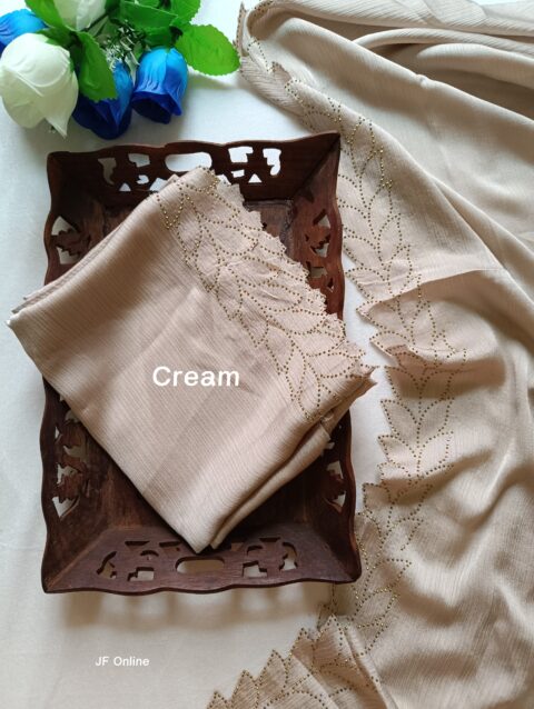 Leaf cut Muna Satin Partywear