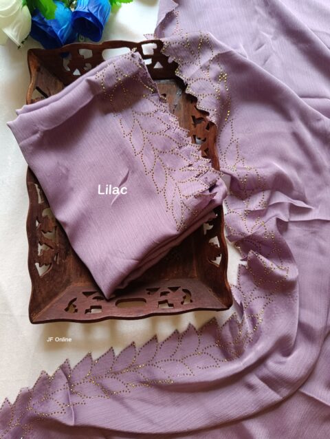 Leaf cut Muna Satin Partywear