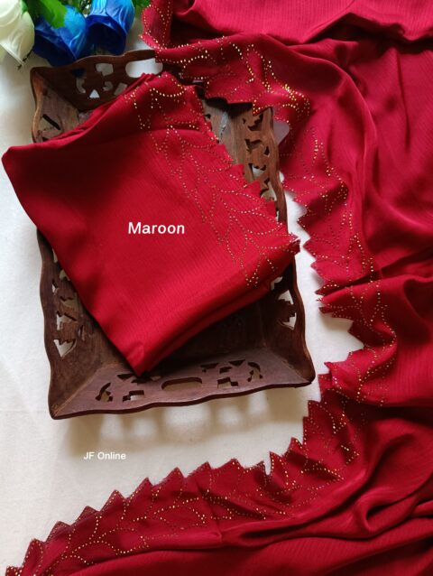 Leaf cut Muna Satin Partywear