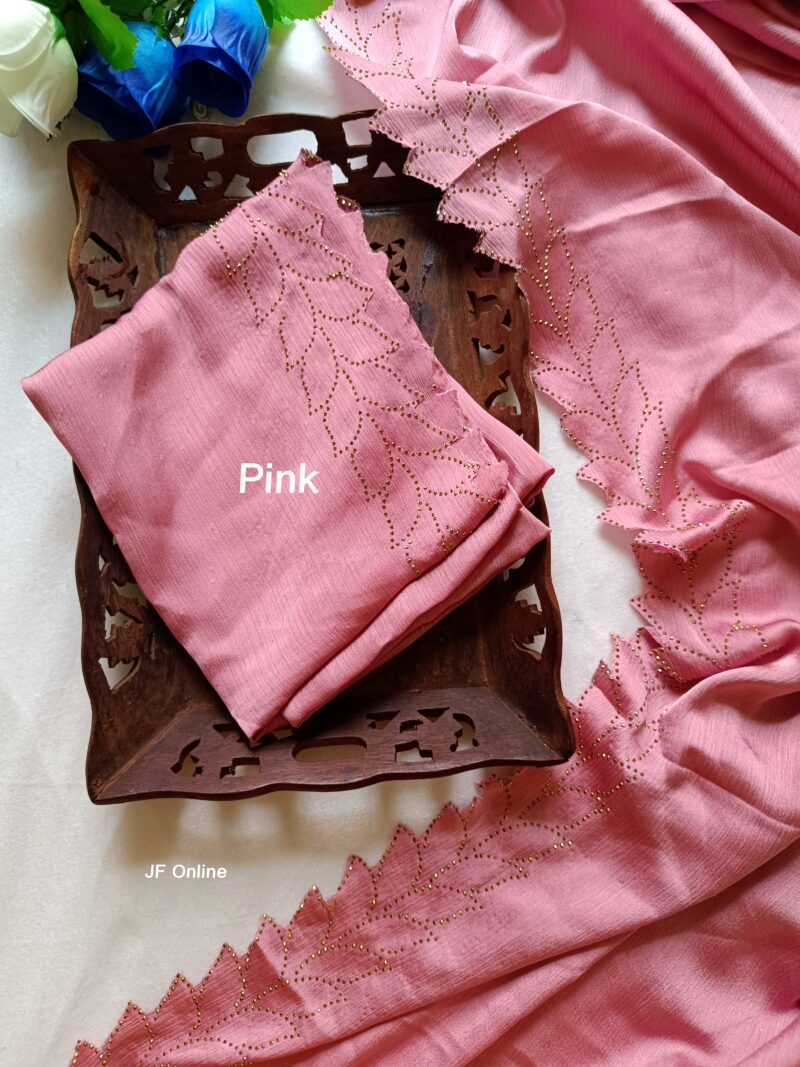 Leaf cut Muna Satin Partywear