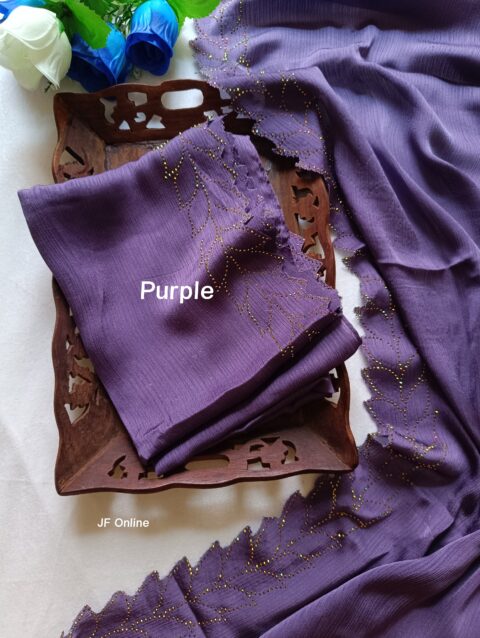 Leaf cut Muna Satin Partywear