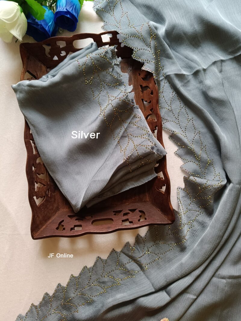 Leaf cut Muna Satin Partywear