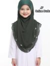Malaysian kids scarf Green Colour