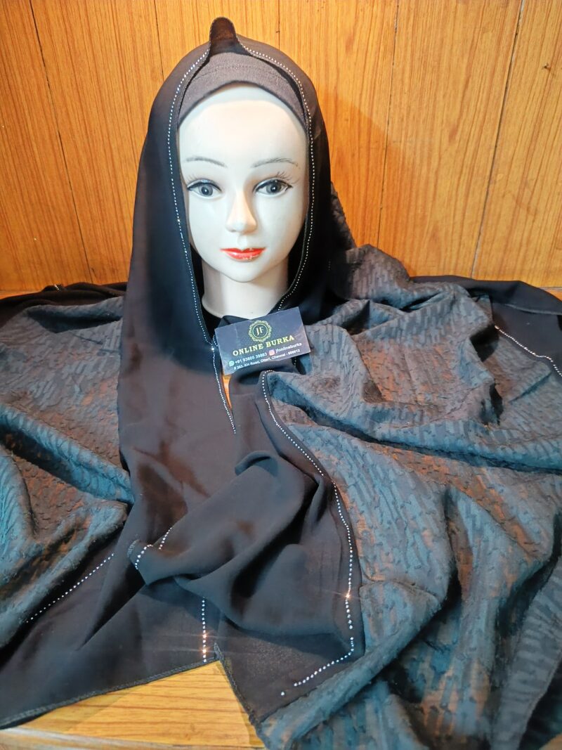 Partwear Hijab Model 3 Black Shade - Image 2