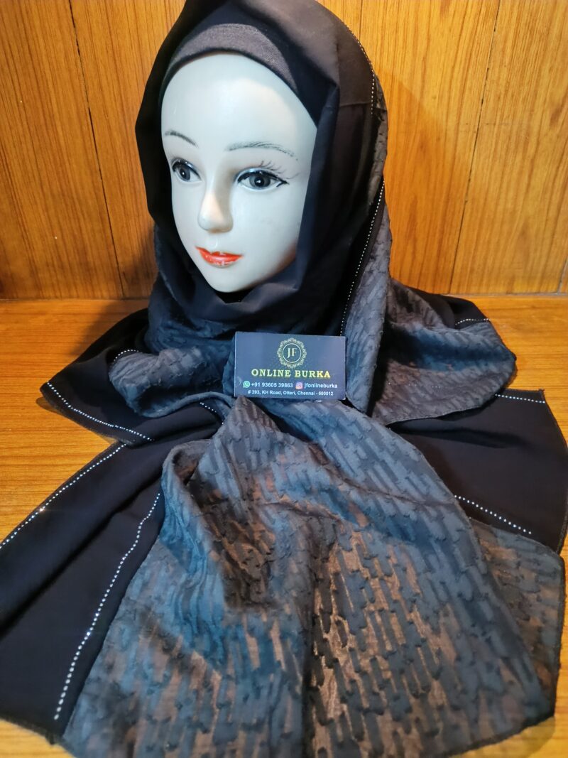 Partwear Hijab Model 3 Black Shade - Image 3