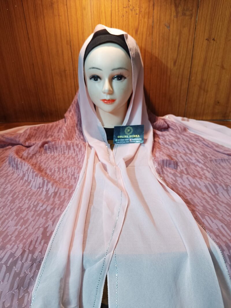 Partywear Hijab model3 Pink shade