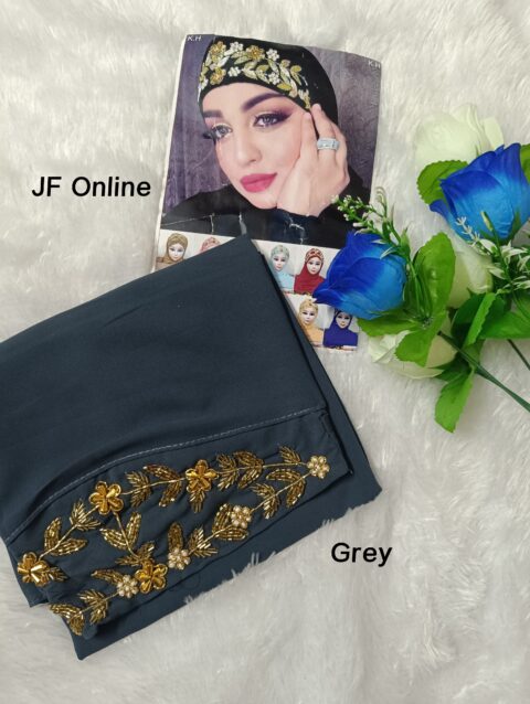 Bridal Chiffon Grey Colour