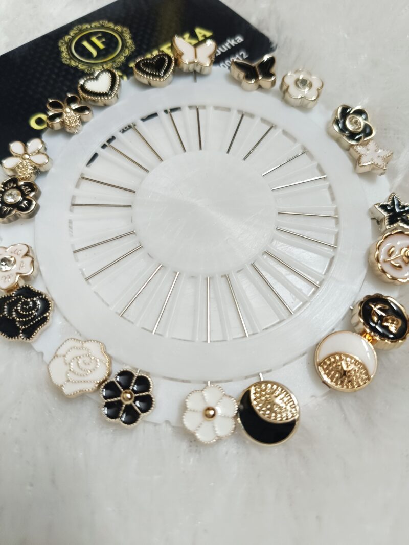 Hijab pin White and Black  Set of 20 - Image 2