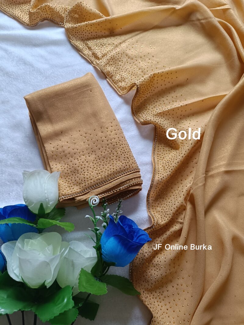 Rhinestone Shimmer Chiffon Hijab - Image 4
