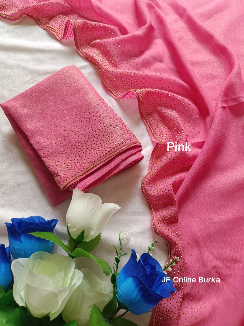 Rhinestone Shimmer Chiffon Hijab - Image 6