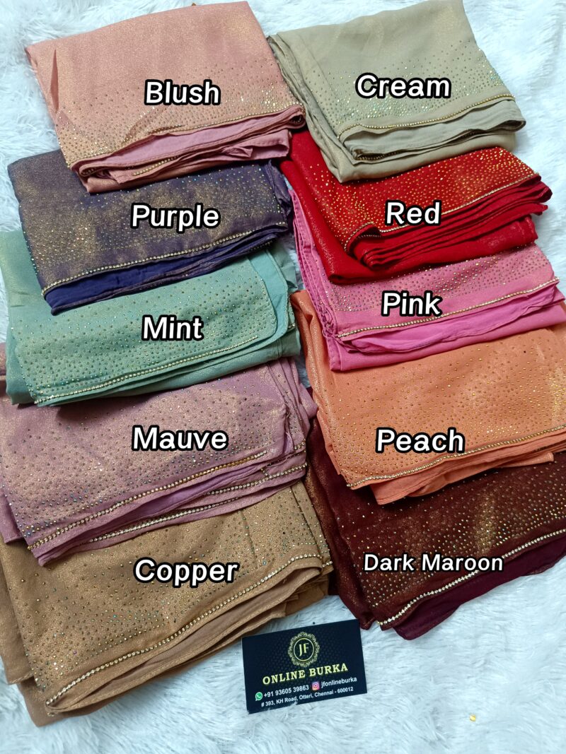 Rhinestone Shimmer Chiffon Hijab